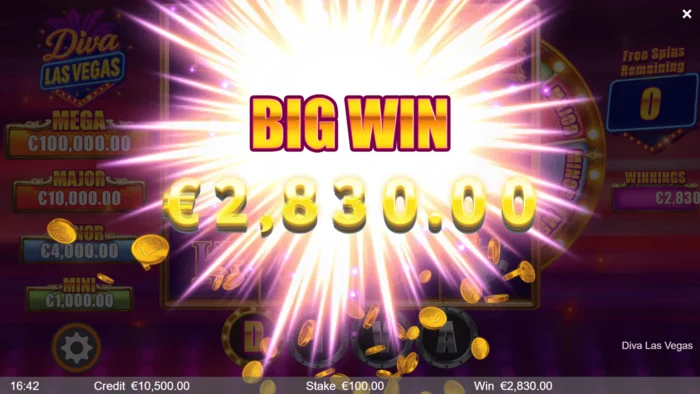 Diva Las Vegas - ushindi mkubwa wakati wa Free Spins